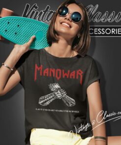 Manowar Shirt Laut Und Hart Stark Und Schnell Women T Shirt