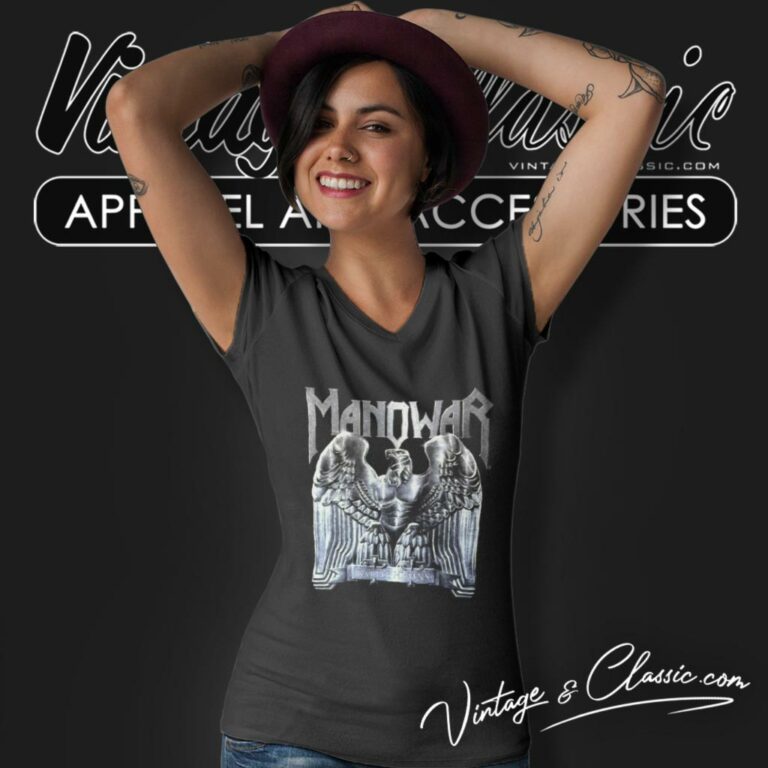 Manowar Shirt The Time To Strike Is Now V Neck TShirt Manowar Shirt The Time To Strike Is Now V Neck TShirt