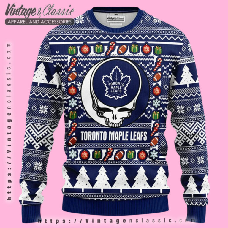 Maple Leafs Grateful Dead Ugly Sweater Ugly Christmas Sweater Maple Leafs Grateful Dead Ugly Sweater Ugly Christmas Sweater