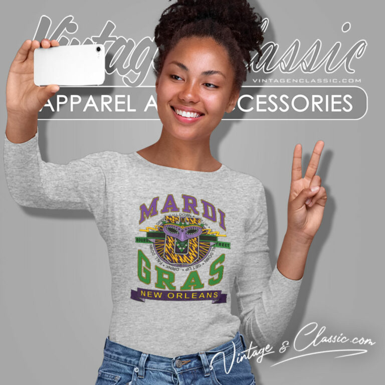 Mardi Gras Bourbon Street Shirt Long Sleeve Tee Mardi Gras Bourbon Street Shirt Long Sleeve Tee