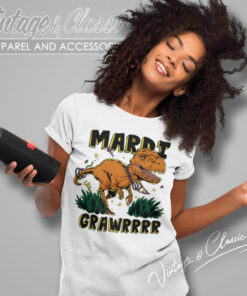 Mardi Gras Dinosaur T Rex Grawr Shirt 6 Mardi Gras Dinosaur T Rex Grawr Women T Shirt