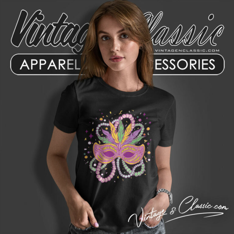 Mardi Gras Feather Mask Women T Shirt Mardi Gras Feather Mask Women T Shirt