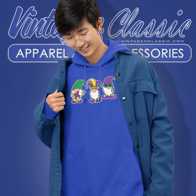 Mardi Gras Gnomes Trio Hoodie Mardi Gras Gnomes Trio Hoodie