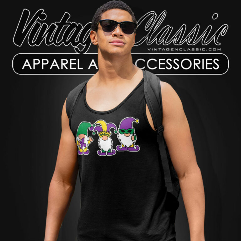Mardi Gras Gnomes Trio Tank Top Racerback Mardi Gras Gnomes Trio Tank Top Racerback