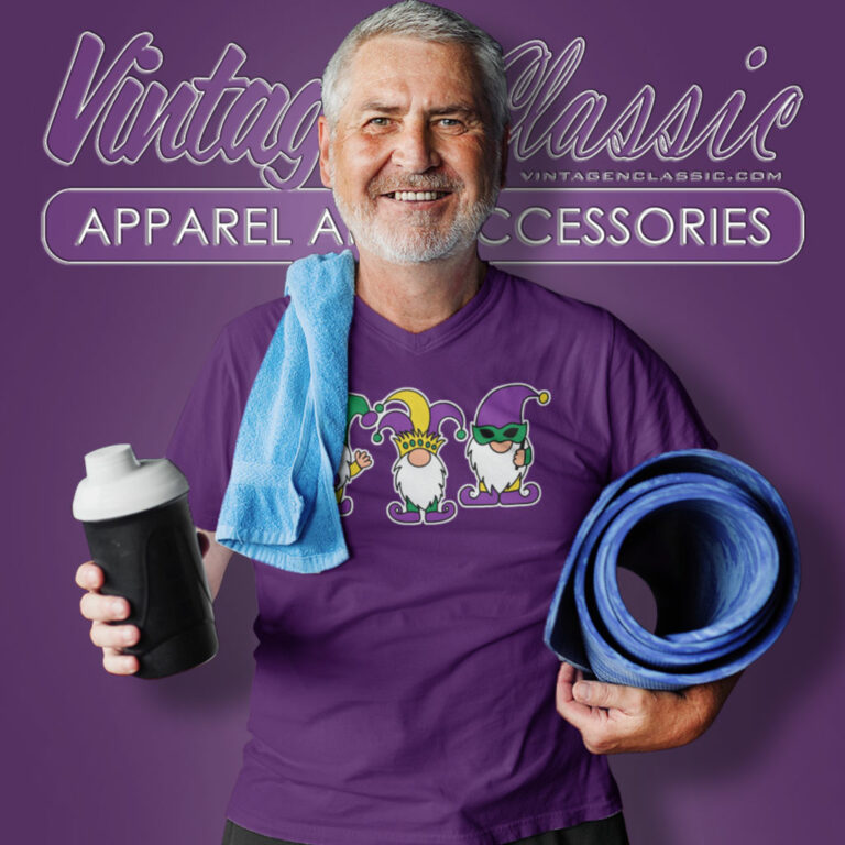 Mardi Gras Gnomes Trio V Neck TShirt Mardi Gras Gnomes Trio V Neck TShirt