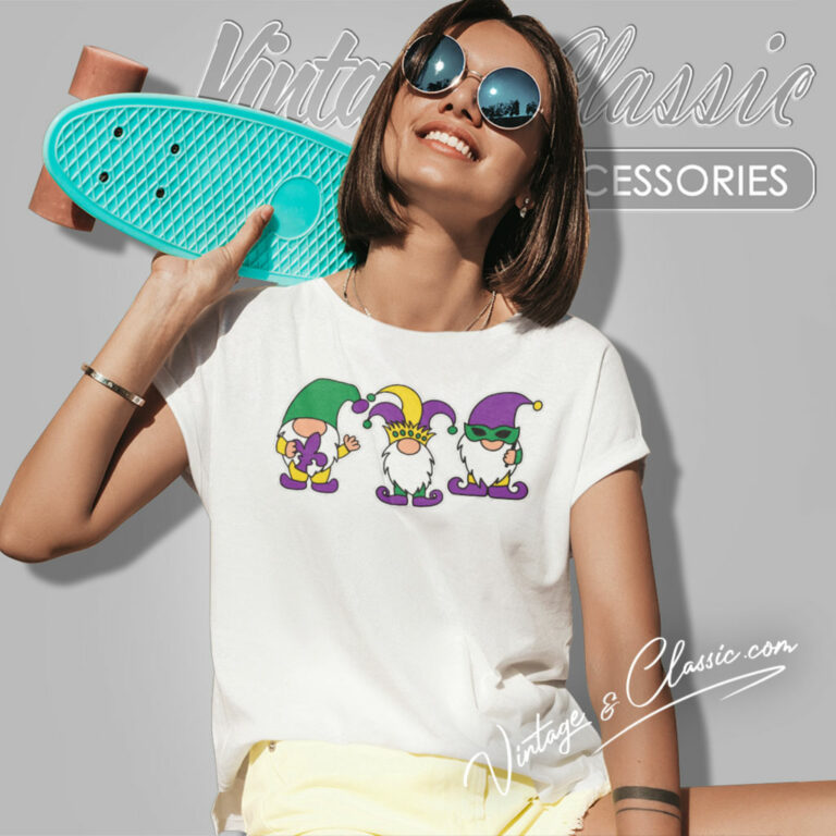 Mardi Gras Gnomes Trio Women T Shirt Mardi Gras Gnomes Trio Women T Shirt