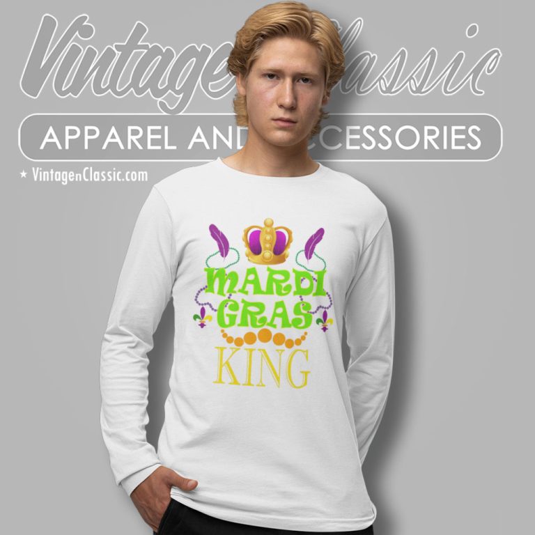 Mardi Gras King Crown Festival Carnivals Long Sleeve Tee Mardi Gras King Crown Festival Carnivals Long Sleeve Tee