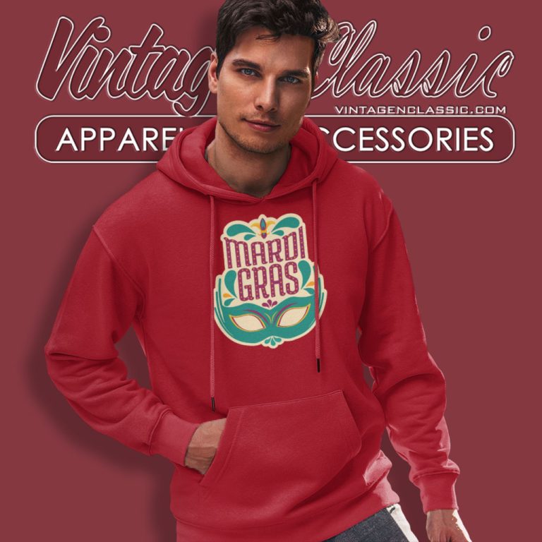 Mardi Gras Mask Fleur De Lis Hoodie Mardi Gras Mask Fleur De Lis Hoodie