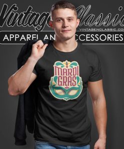 Mardi Gras Mask Fleur De Lis T Shirt
