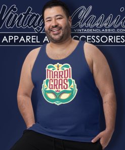 Mardi Gras Mask Fleur De Lis Tank Top Racerback