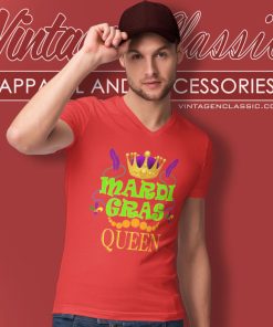 Mardi Gras Queen Crown Festival Carnivals V Neck TShirt
