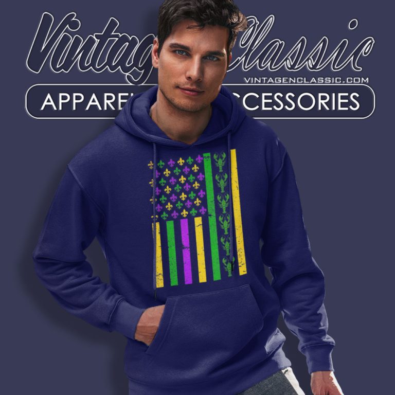 Mardi Gras Shirt American Flag Crawfish Hoodie Mardi Gras Shirt American Flag Crawfish Hoodie