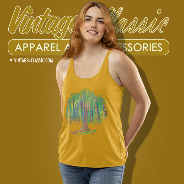 Mardi Gras Shirt Bead Tree Graphic Tank Top Racerback Mardi Gras Shirt Bead Tree Graphic Tank Top Racerback
