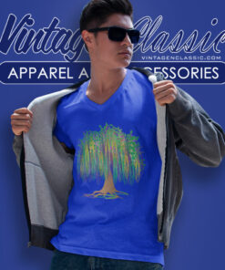Mardi Gras Shirt Bead Tree Graphic V Neck TShirt