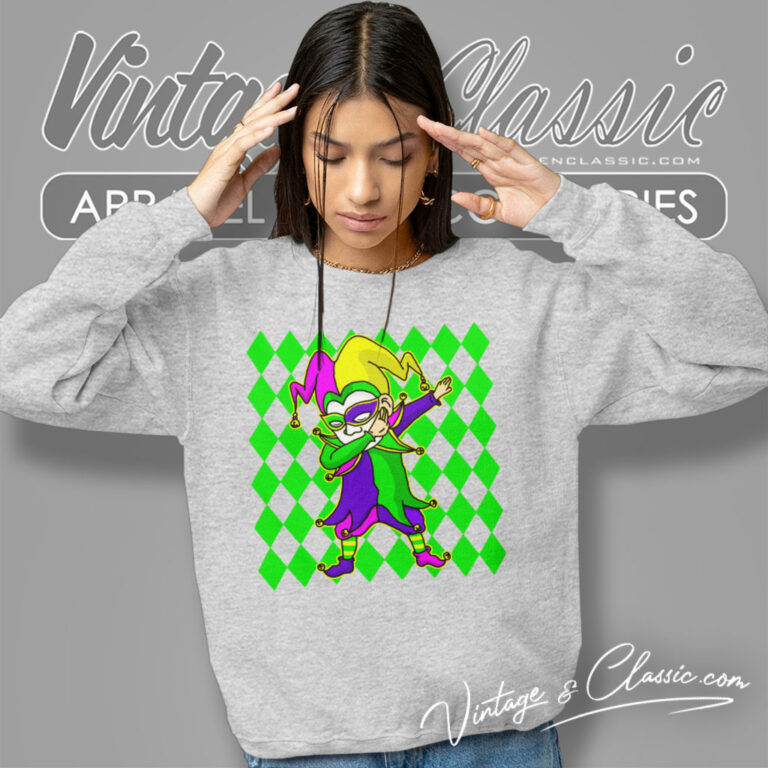 Mardi Gras Shirt Dabbing Jester New Orleans Sweatshirt Mardi Gras Shirt Dabbing Jester New Orleans Sweatshirt