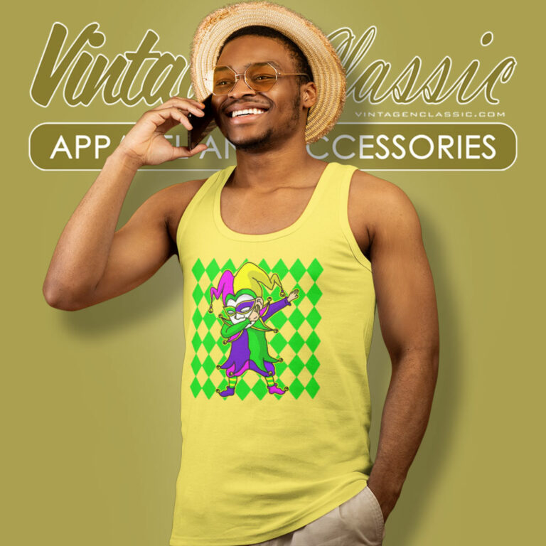 Mardi Gras Shirt Dabbing Jester New Orleans Tank Top Racerback Mardi Gras Shirt Dabbing Jester New Orleans Tank Top Racerback