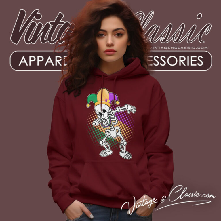 Mardi Gras Shirt Dabbing Skeleton Hoodie Mardi Gras Shirt Dabbing Skeleton Hoodie