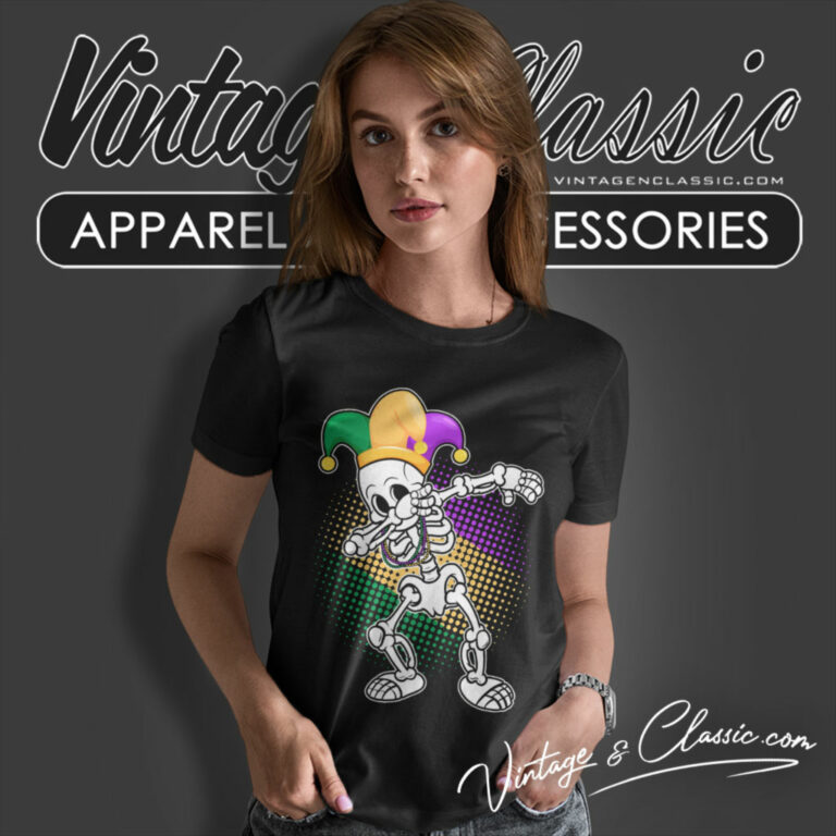 Mardi Gras Shirt Dabbing Skeleton Women T Shirt Mardi Gras Shirt Dabbing Skeleton Women T Shirt