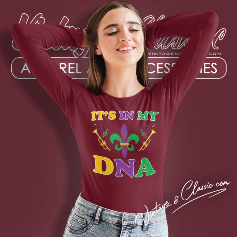 Mardi Gras Shirt Its In My Dna Long Sleeve Tee Mardi Gras Shirt Its In My Dna Long Sleeve Tee