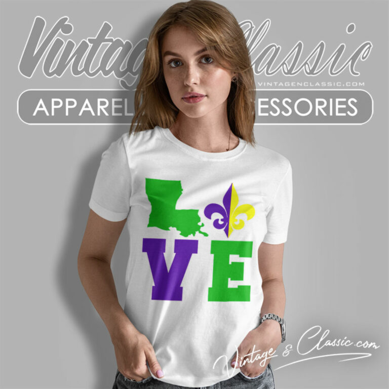 Mardi Gras Shirt Love Louisiana Women T Shirt Mardi Gras Shirt Love Louisiana Women T Shirt