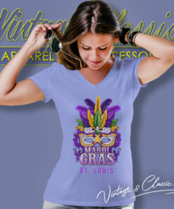 Mardi Gras Shirt Parade St Louis Missouri V Neck TShirt