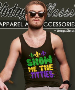 Mardi Gras Shirt Show Me The Titties Tank Top Racerback