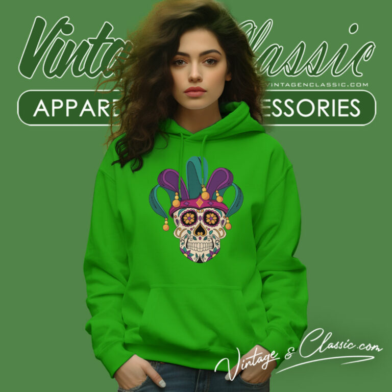 Mardi Gras Shirt Sugar Skull Jester Hoodie Mardi Gras Shirt Sugar Skull Jester Hoodie