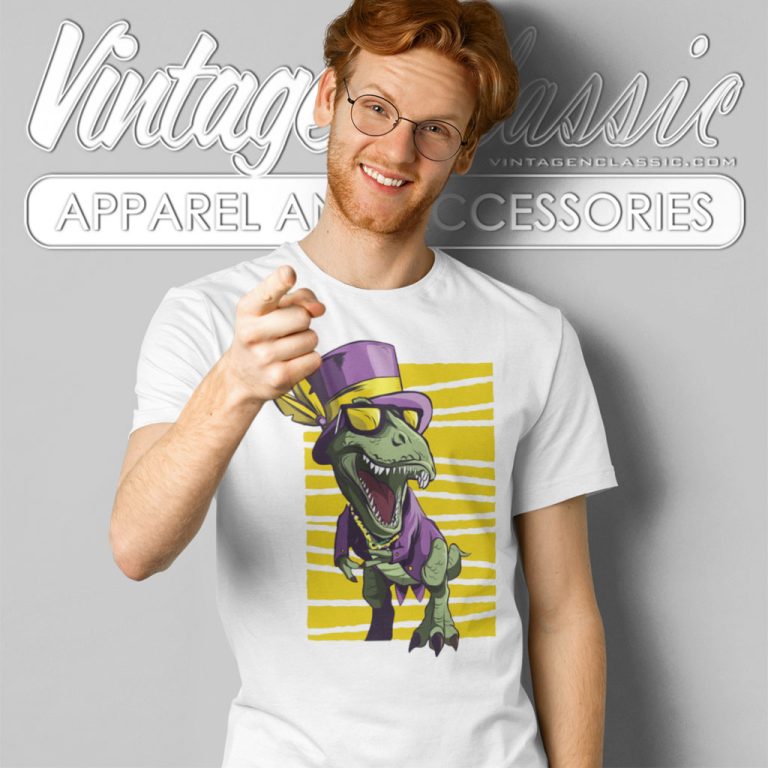 Mardi Gras Trex Dinosaur T Shirt Mardi Gras Trex Dinosaur T Shirt