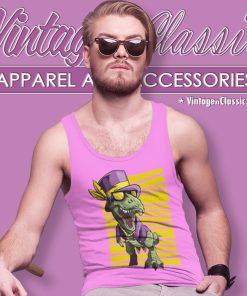 Mardi Gras Trex Dinosaur Tank Top Racerback