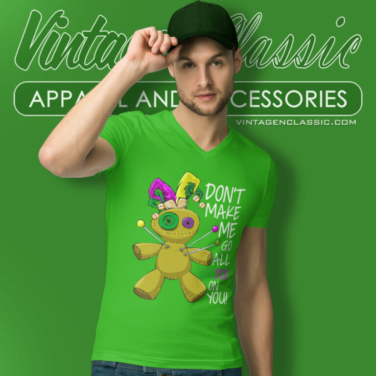 Mardi Gras Voodoo Doll V Neck TShirt Mardi Gras Voodoo Doll V Neck TShirt