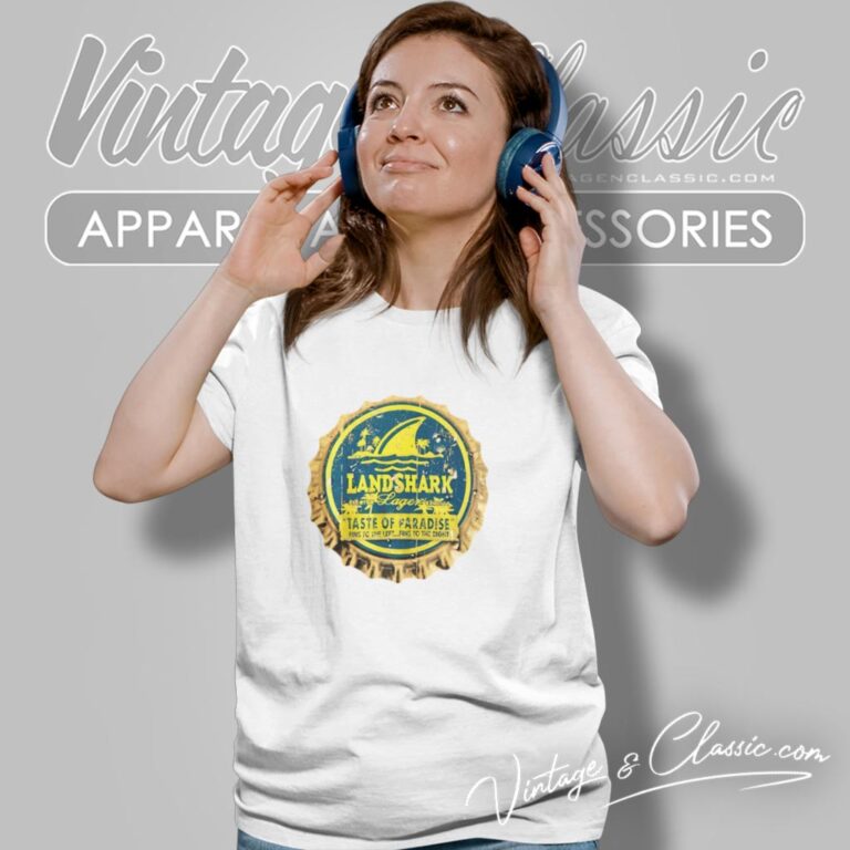 Margaritaville Landshark Beer Bottle Cap Women T Shirt Margaritaville Landshark Beer Bottle Cap Women T Shirt