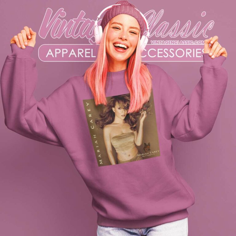 Mariah Carey 6th Butterfly Album Cover Sweatshirt 1 Mariah Carey 6th Butterfly Album Cover Sweatshirt 1