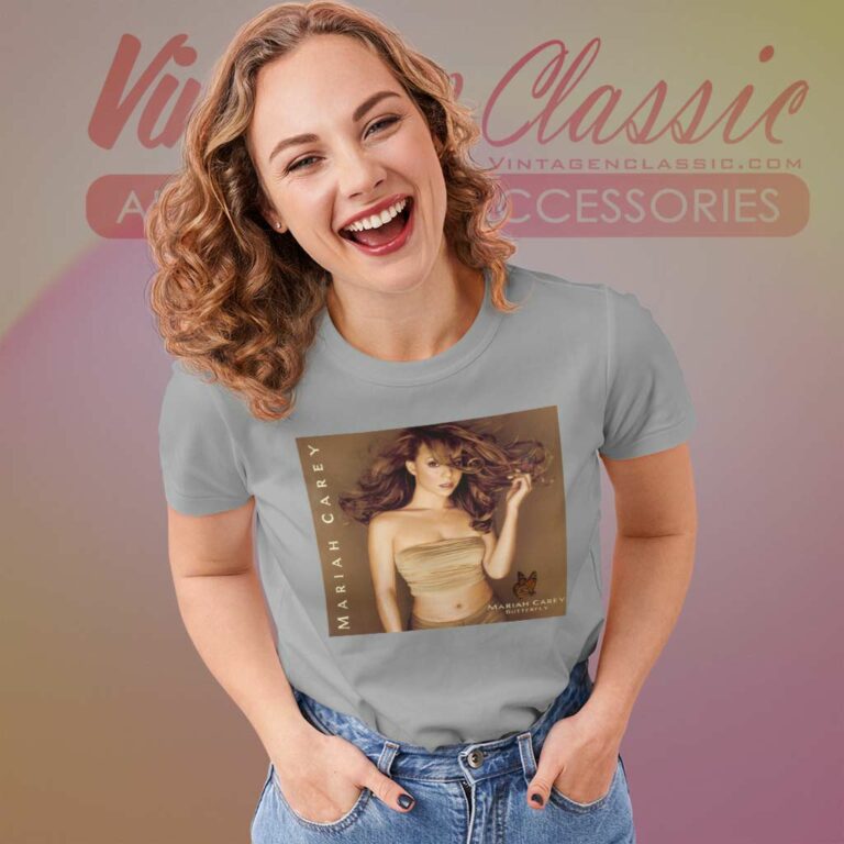 Mariah Carey 6th Butterfly Album Cover Women TShirt 1 Mariah Carey 6th Butterfly Album Cover Women TShirt 1