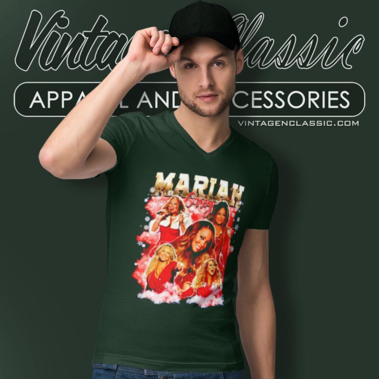Mariah Carey 90s Inspired Vintage V Neck TShirt Mariah Carey 90s Inspired Vintage V Neck TShirt