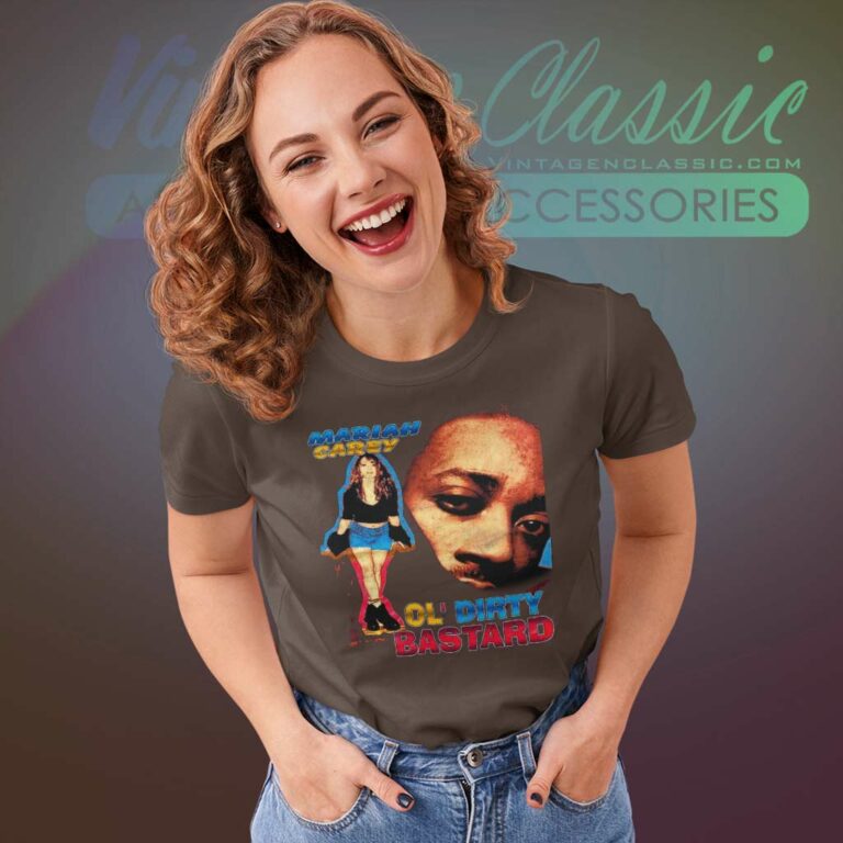 Mariah Carey And Ol Dirty Bastard Rap Women TShirt 1 Mariah Carey And Ol Dirty Bastard Rap Women TShirt 1