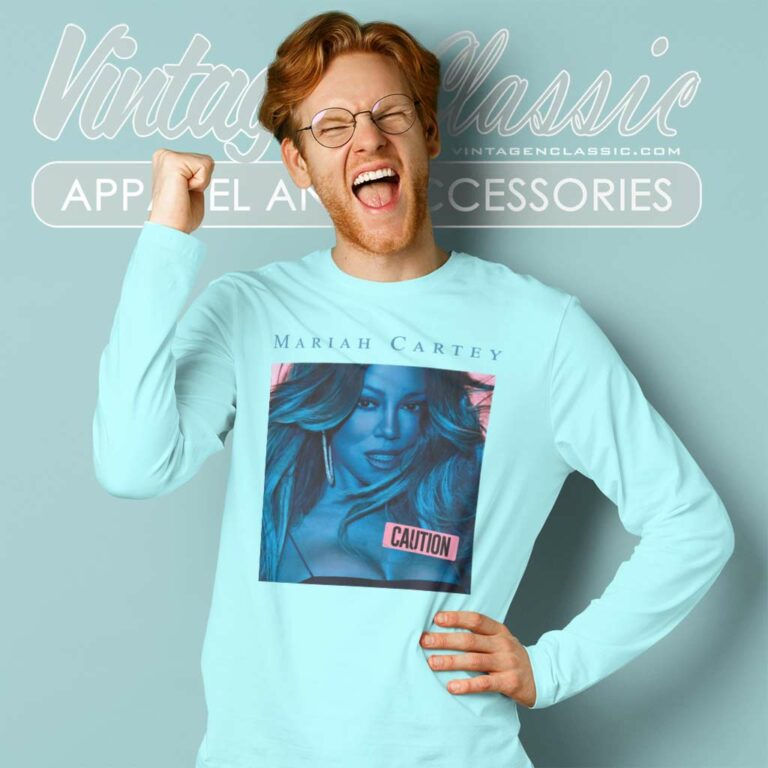 Mariah Carey Caution Album Cover Long Sleeve Tee 1 Mariah Carey Caution Album Cover Long Sleeve Tee 1