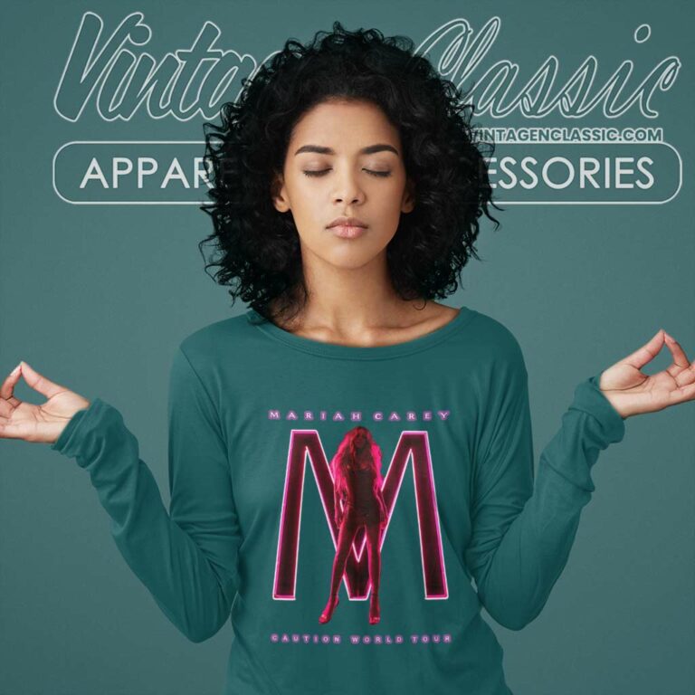 Mariah Carey Caution World Tour 2019 Poster Long Sleeve Tee Mariah Carey Caution World Tour 2019 Poster Long Sleeve Tee