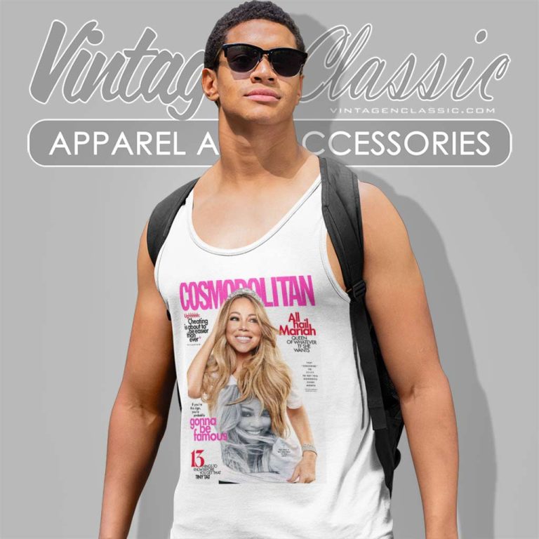 Mariah Carey Cosmopolitan Magazine Tank Top Racerback Mariah Carey Cosmopolitan Magazine Tank Top Racerback