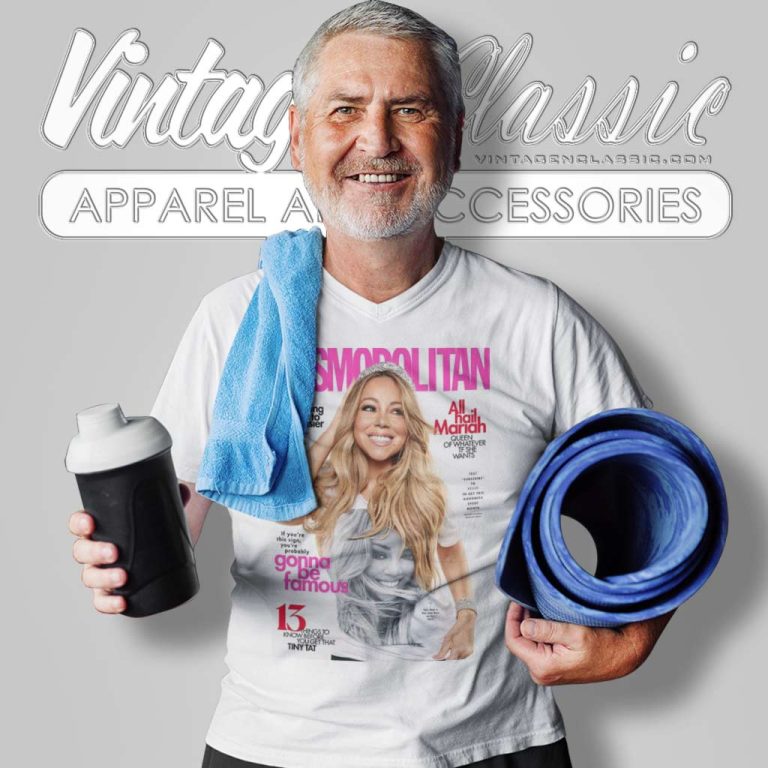 Mariah Carey Cosmopolitan Magazine V Neck TShirt Mariah Carey Cosmopolitan Magazine V Neck TShirt