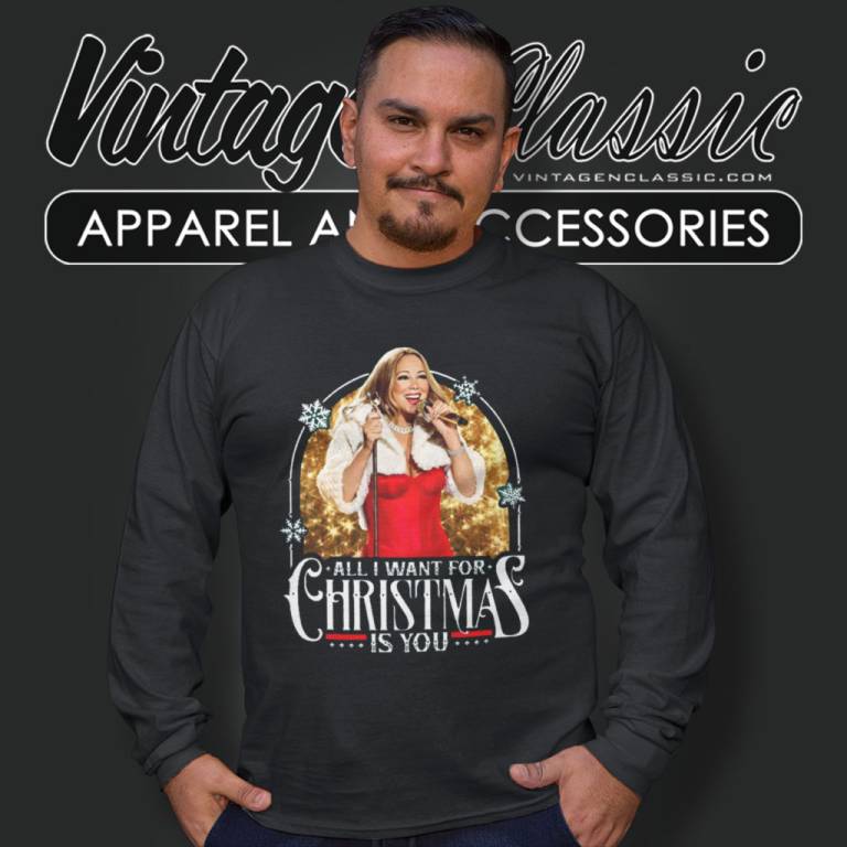 Mariah Carey Merry Christmas Long Sleeve Tee Mariah Carey Merry Christmas Long Sleeve Tee