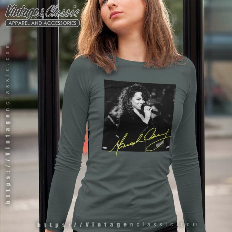 Mariah Carey Music Box Tour 1992 And Signature Long Sleeve Tee Mariah Carey Music Box Tour 1992 And Signature Long Sleeve Tee