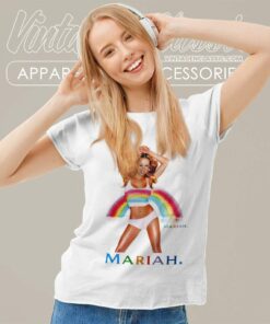 Mariah Carey Rainbow Album Cover Women TShirt 1