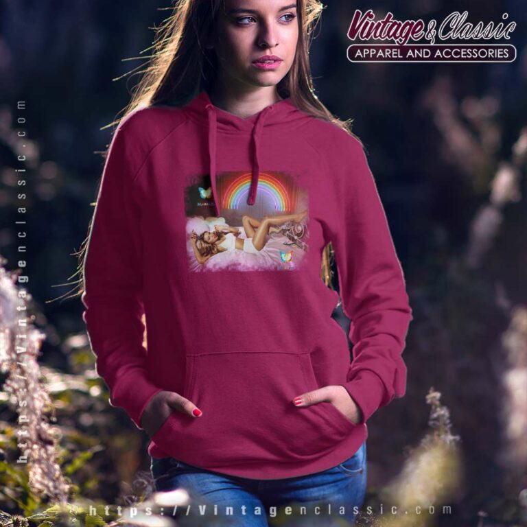 Mariah Carey Rainbow Vibers On Bed Hoodie 1 Mariah Carey Rainbow Vibers On Bed Hoodie 1
