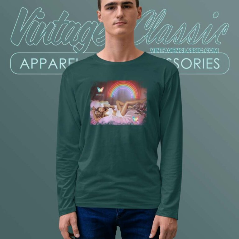 Mariah Carey Rainbow Vibers On Bed Long Sleeve Tee 1 Mariah Carey Rainbow Vibers On Bed Long Sleeve Tee 1