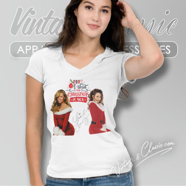 Mariah Carey Shirt All I Want For Christmas Is You V Neck TShirt Mariah Carey Shirt All I Want For Christmas Is You V Neck TShirt