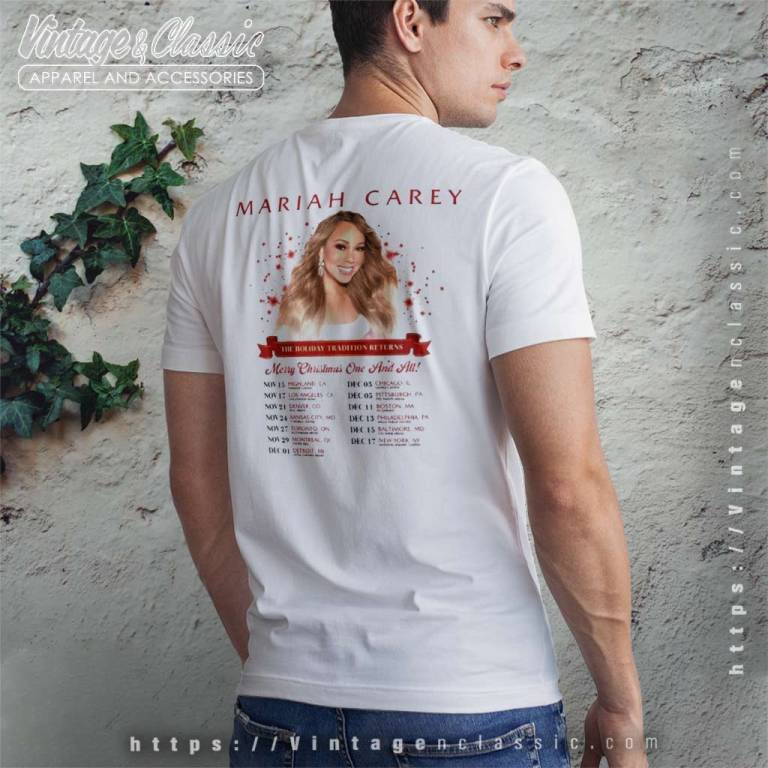 Mariah Carey Shirt Merry Christmas 2023 Tour Backside Mariah Carey Shirt Merry Christmas 2023 Tour Backside