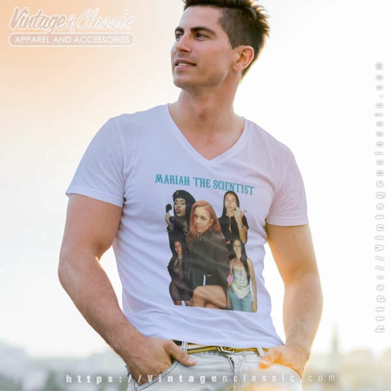 Mariah The Scientist Tapestry V Neck TShirt Mariah The Scientist Tapestry V Neck TShirt