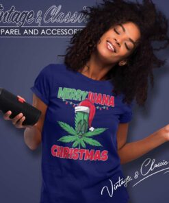 Marijuana Christmas Funny Marijuana Women TShirt