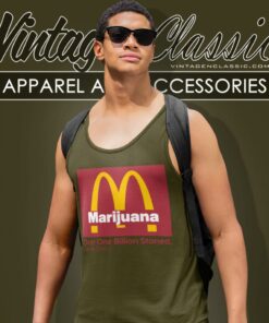 Marijuana Mcdonalds Tank Top Racerback