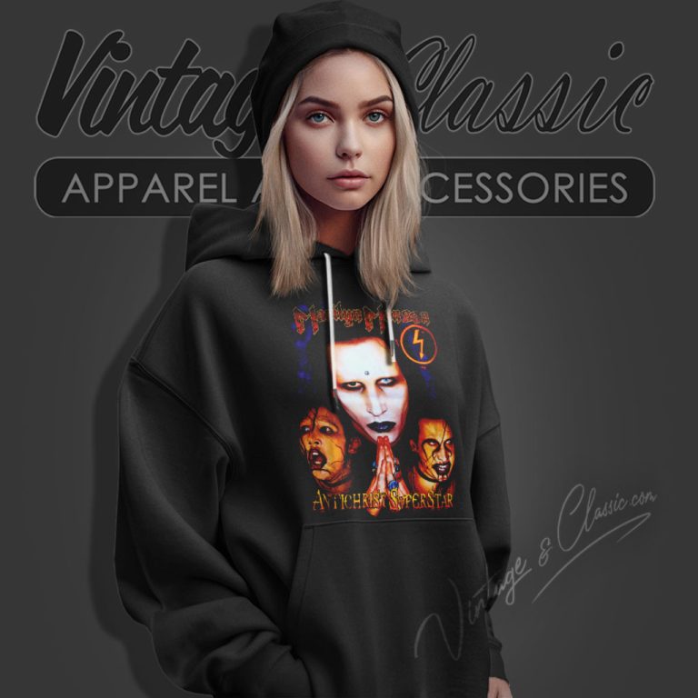 Marilyn Manson Antichrist Superstar Portrait Hoodie Marilyn Manson Antichrist Superstar Portrait Hoodie